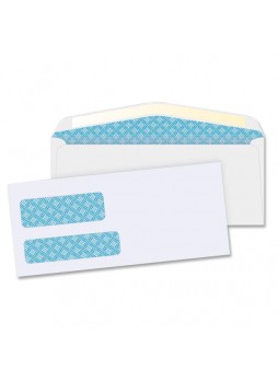 Envelopes  Double Window - #9 (8.88" x 3.88") - 24 lb - 500/Box - White - bsn 36680
